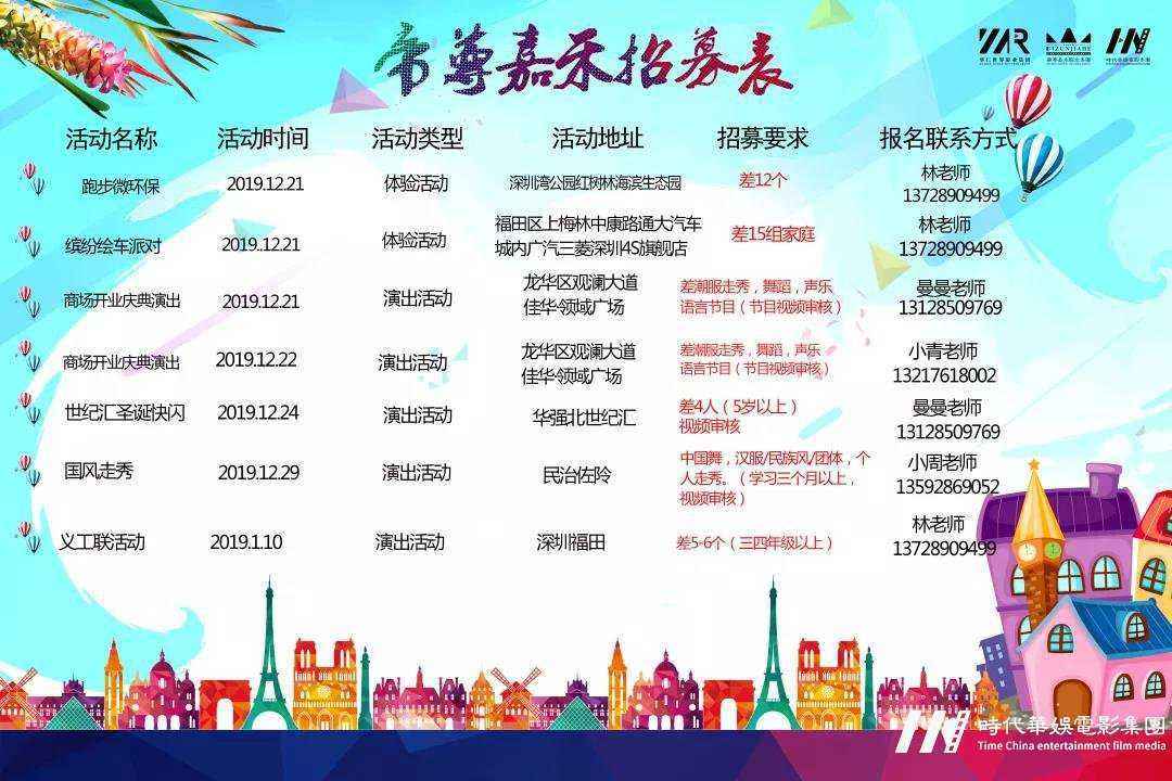 环球童影活动招募通告(图1)